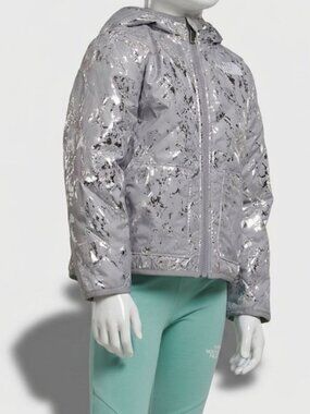 The North Face Kids Girls Silver Reversible Shady Glade Hooded Jacket Size: 4